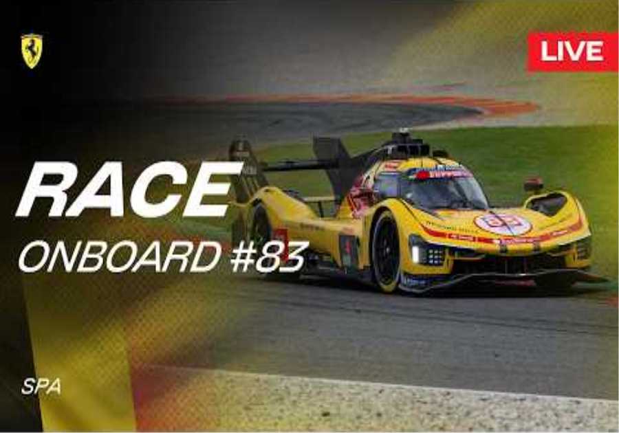LIVE RACE Onboard car #83 for 6 Hours of Spa | Ferrari Hypercar