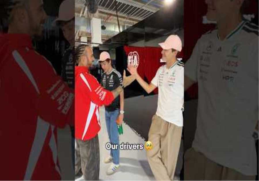 Lewis, Kimi and George reunited pre-race 🥹 Our three ❤️ #f1 #mercedesf1 #formula1
