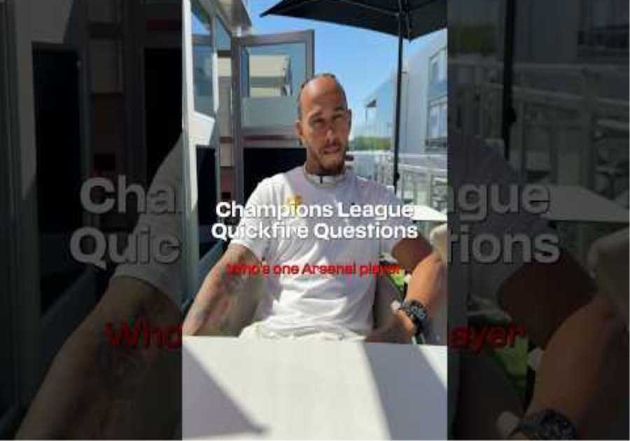 @lewishamilton with some core UEFA Champions League memories 🏆⚽ #F1 #F1shorts