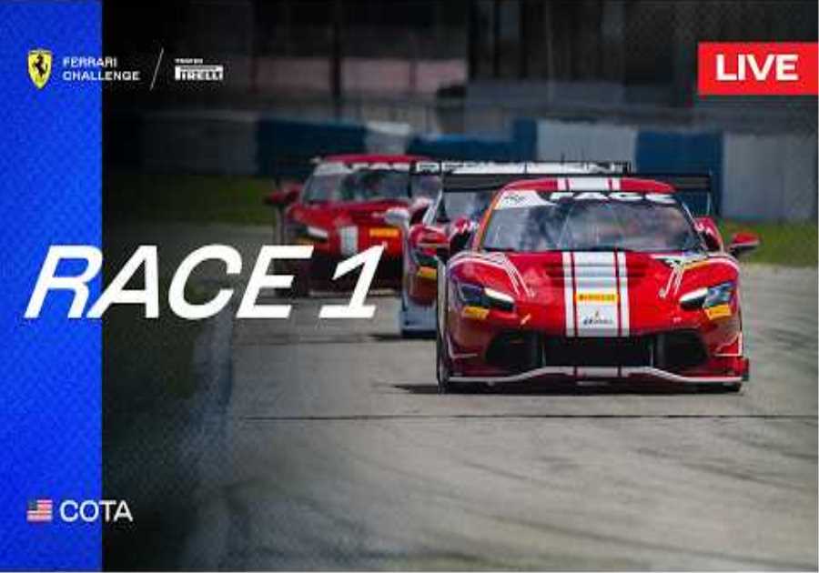 LIVE Ferrari Challenge North America - COTA, Race 1