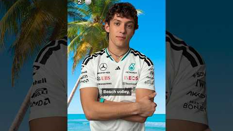 Summer break? Kimi doesn't know that word 😅 #Mercedes #F1 #KimiAntonelli