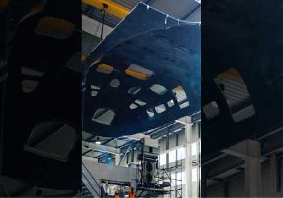 At the Ferrari Hypersail shipyard, another major element has joined the hull: the coachroof.