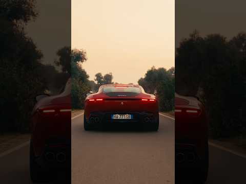 Golden hour on the open road 🤝 The Ferrari Amalfi in Rosso Portofino. #Ferrari #FerrariAmalfi