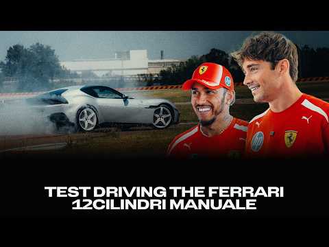 @charles_leclerc & @lewishamilton take the Ferrari 12Cilindri Manuale for a spin
