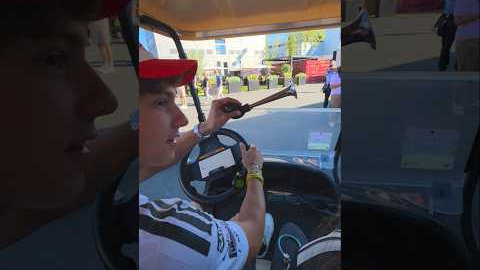 Whoever handed him that horn, is fired 😅 #f1 #mercedesf1 #kimiantonelli