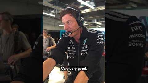 A range of reactions from the Boss to Kimi's win 😅 #f1 #mercedesf1 #totowolff