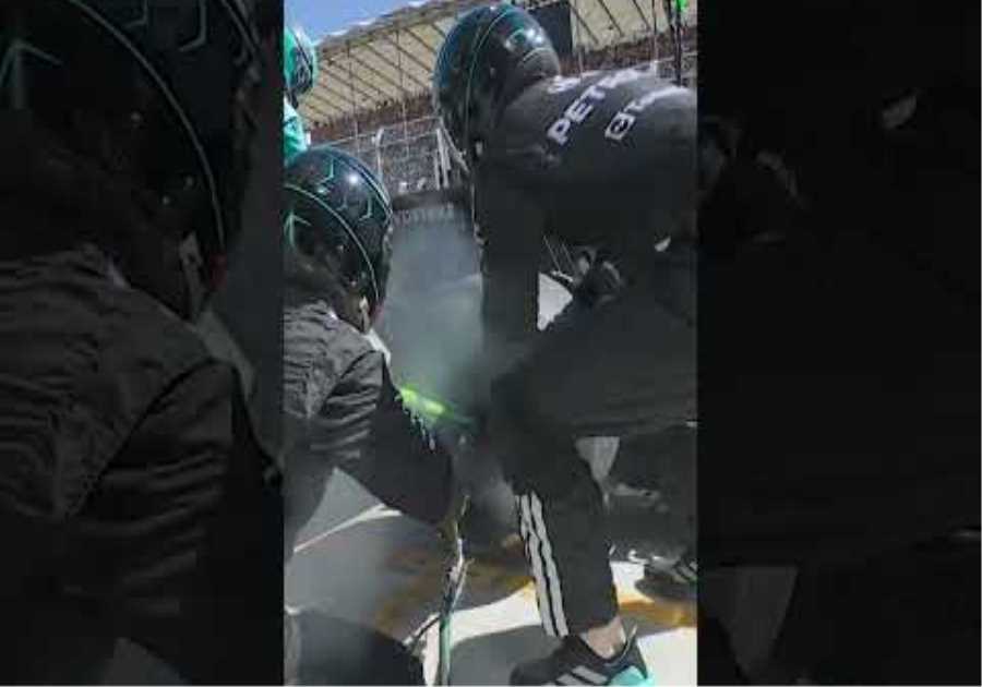 Fastest stop of the day in Madrid 🔥 Brilliant work from George and the Team! 👏 #mercedesf1 #f1