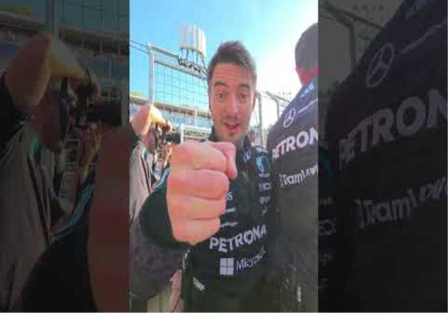 A very happy team in Baku 🫂 #mercedesf1 #f1