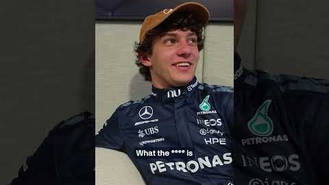 Kimi and George take on the smallest smile challenge 😄 #mercedesf1 #f1 #georgerussell #kimiantonelli