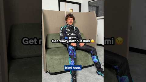 Get ready without Kimi. Vanda Bloom suit edition 🫥💜 #mercedesf1 #georgerussell #kimiantonelli #f1