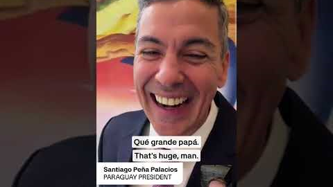 Santiago Peña, President of Paraguay, made sure to congratulate Josh on his first F1 run 🙌 #f1