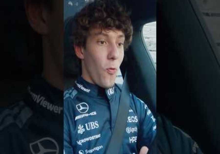 Championship leader BTW 😂😭 #mercedes #f1 #kimiantonelli