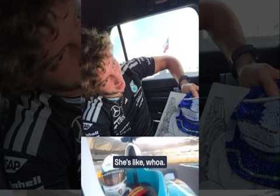 Kimi showing us the importance of neck exercises 🤣 #f1shorts #mercedesf1 #kimiantonelli