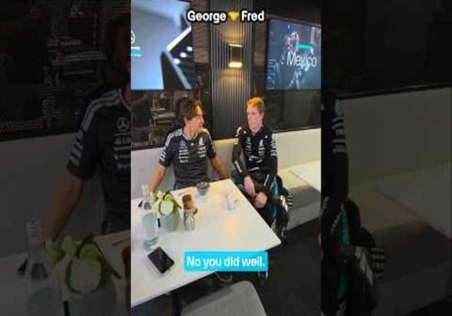 Debrief after FP1 🤝 #mercedesf1 #f1shorts #georgerussell #fredvesti