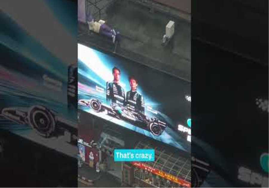 So fast they can be in two places at once 😮‍💨 #f1 #mercedesf1 #georgerussell #kimiantonelli