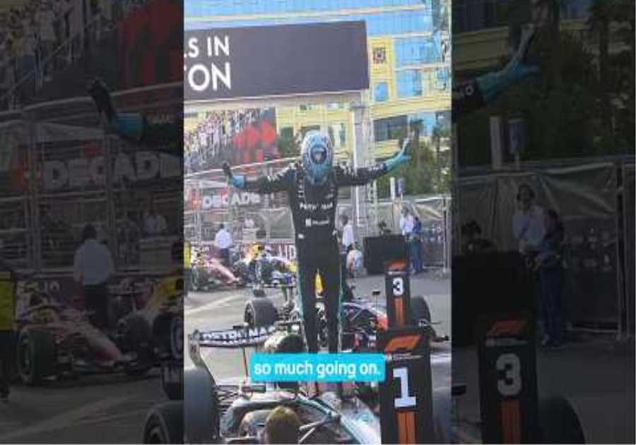 Think we all needed a lie down after that final lap in Baku, George 😮‍💨 #f1 #mercedesf1