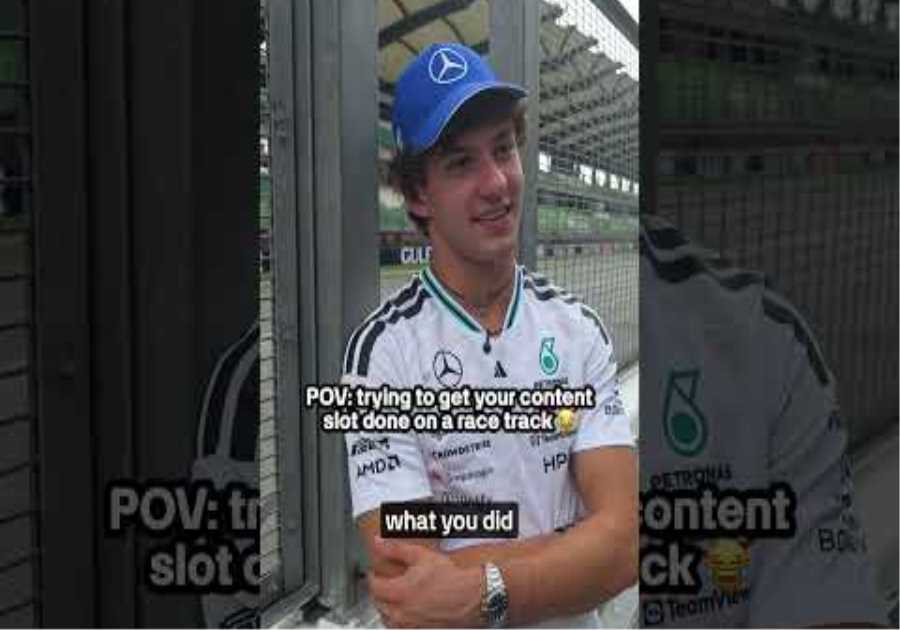 We thought this wa- * BEEEEP * 😂 #mercedesf1 #kimiantonelli #f1