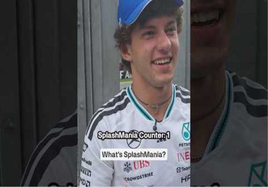 We think Kimi enjoyed SplashMania 😅 #f1 #mercedesf1 #kimiantonelli
