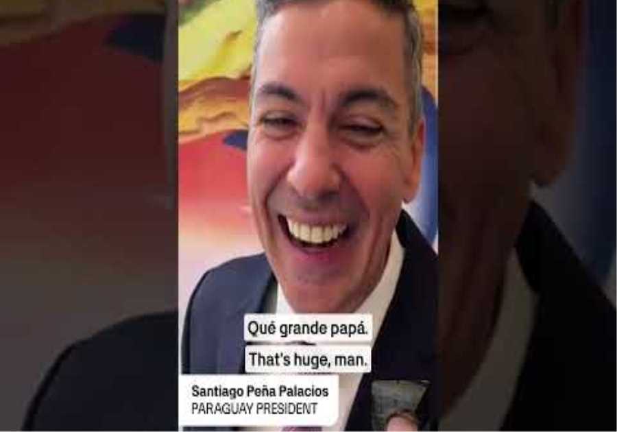 Santiago Peña, President of Paraguay, made sure to congratulate Josh on his first F1 run 🙌 #f1