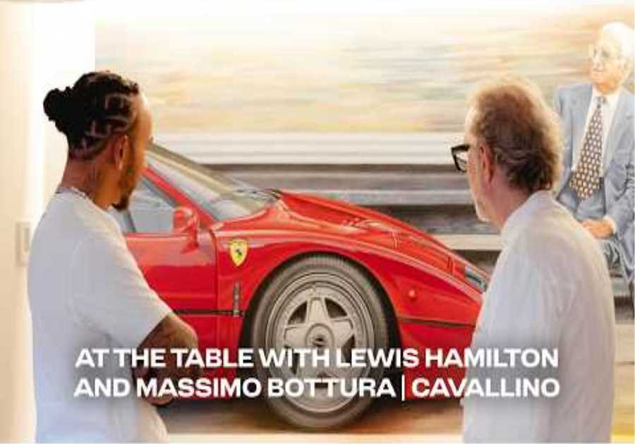 At the table with Lewis Hamiltonand Massimo Bottura | Cavallino